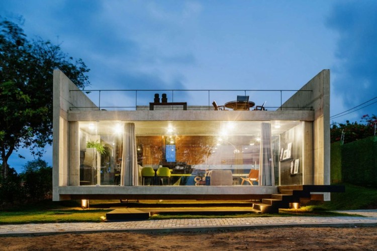 holz-beton-beleuchtung-innenbereich-deckenleuchte-wohnen-wohnideen