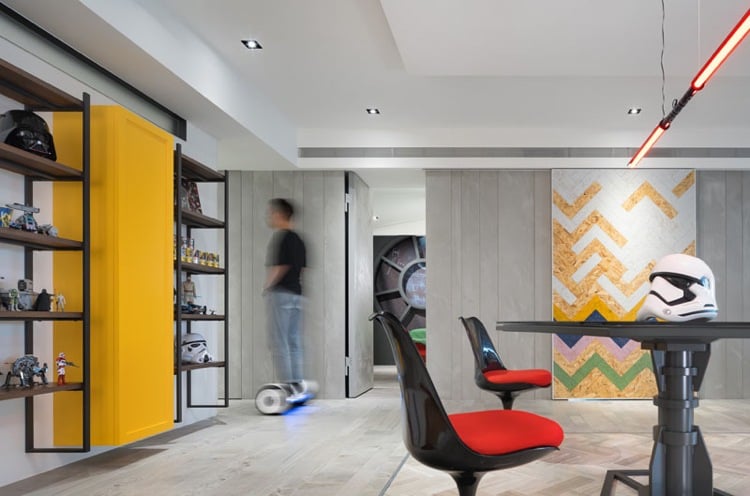 star-wars-moderne-raumgestaltung-wohnzimmer-grau-farbe-beton