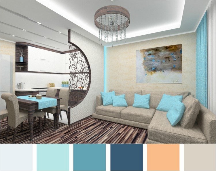 Wohnzimmer In Turkis Einrichten 26 Ideen Und Farbkombinationen