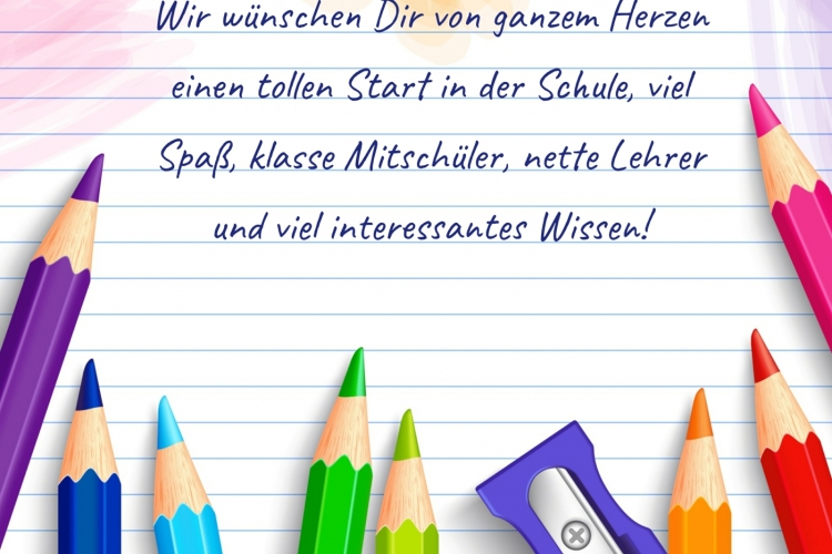 Ideen für Glückwünsche zur Einschulung mit schönen Bildern zum Ausdrucken