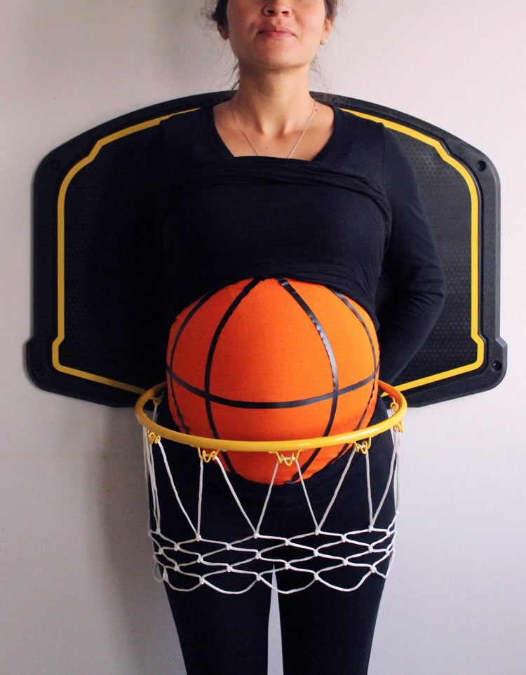 Kostüme für Schwangere basketball-spieler-ball-korb