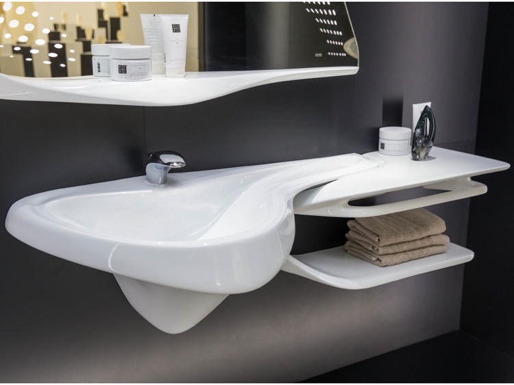 Badezimmer Design -zaha-hadid-waschtisch-waschbecken-spiegel