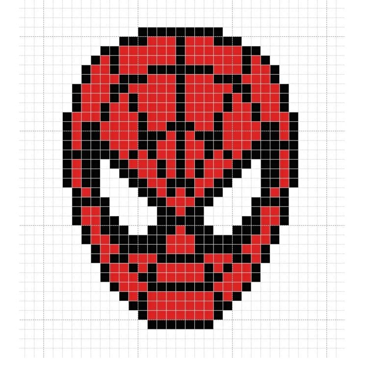 buegelperlen-vorlagen-kostenlos-spiderman-gesicht-maske-rot-spinnennetz