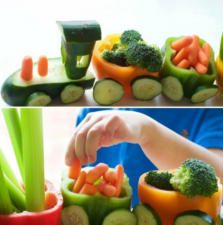 essen für kinder idee-zug-paprika-mohrrueben-broccoli-wagon