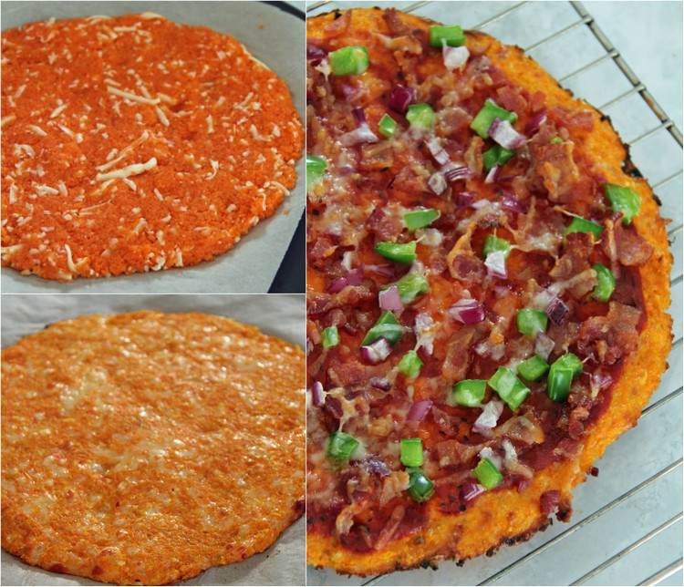 glutenfreie-pizza-karotten-pizzaboden-käse-backen-belag-gemüse