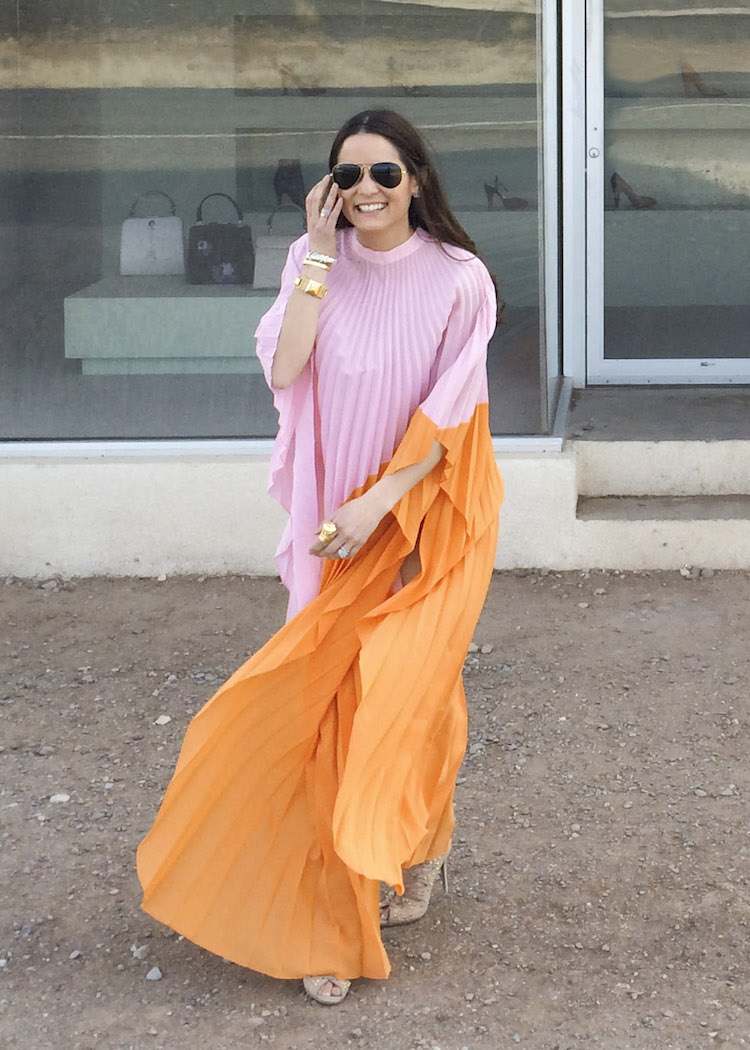 kaftan-mode-outfits-plissee-rosa-orange-elegant