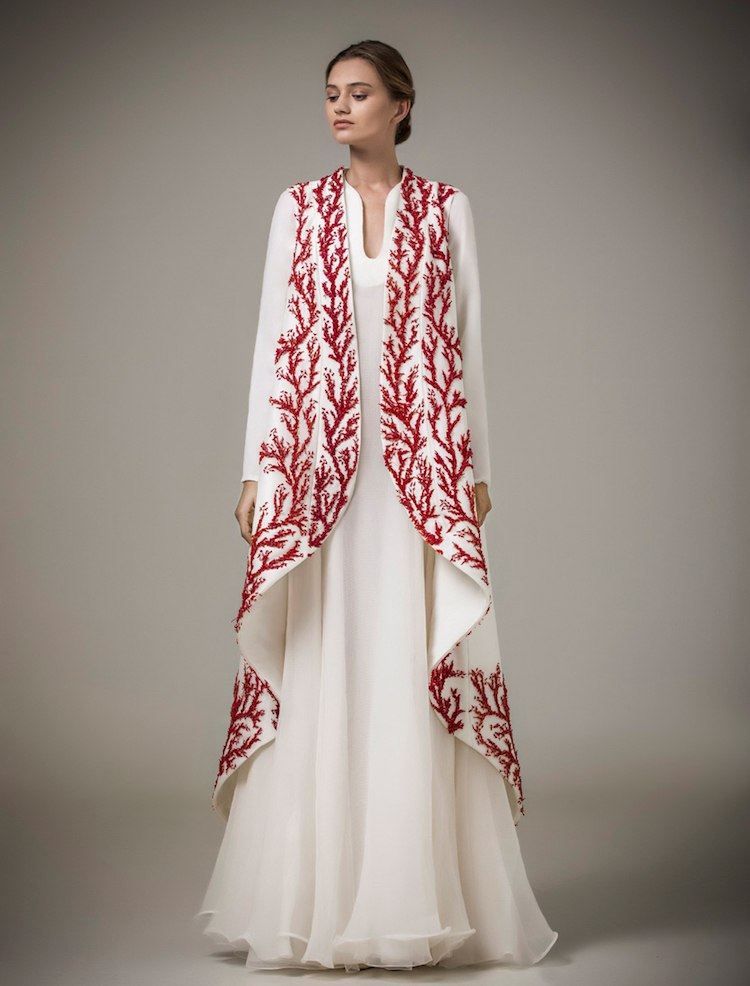 Kaftan Mode -outfits-traditionell-weiss-ornamente-elegant
