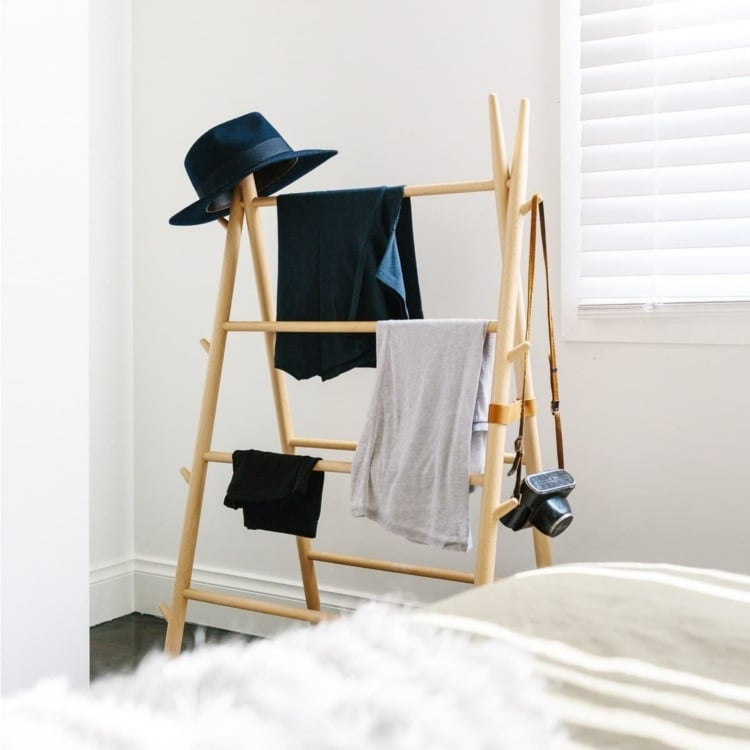 kleiderablage im schlafzimmer moebel-ideen-kleiderschrank-alternative