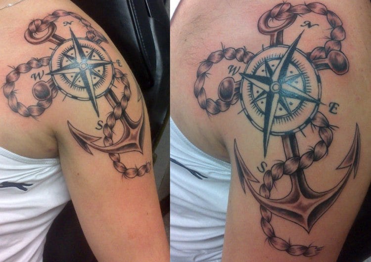 kompass-tattoo-anker-seil-schulter-mann