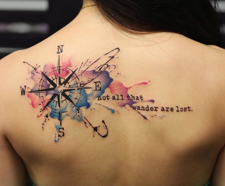 Tattoos motive männer kompass