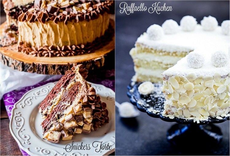 Raffaello Kuchen und Snickers Torte rezepte-ideen-leckerer-nachtisch-zubereiten