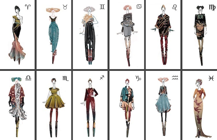 Welche Sternzeichen passen zusammen -mode-fashion-illustration