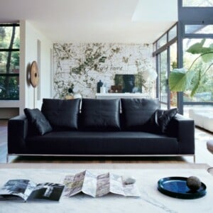 Wohnzimmer Ideen mit brauner Couch