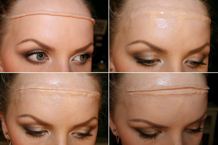 wunden-schminken-stirn-effektwachs-rollen-auftragen-schnitt-machen