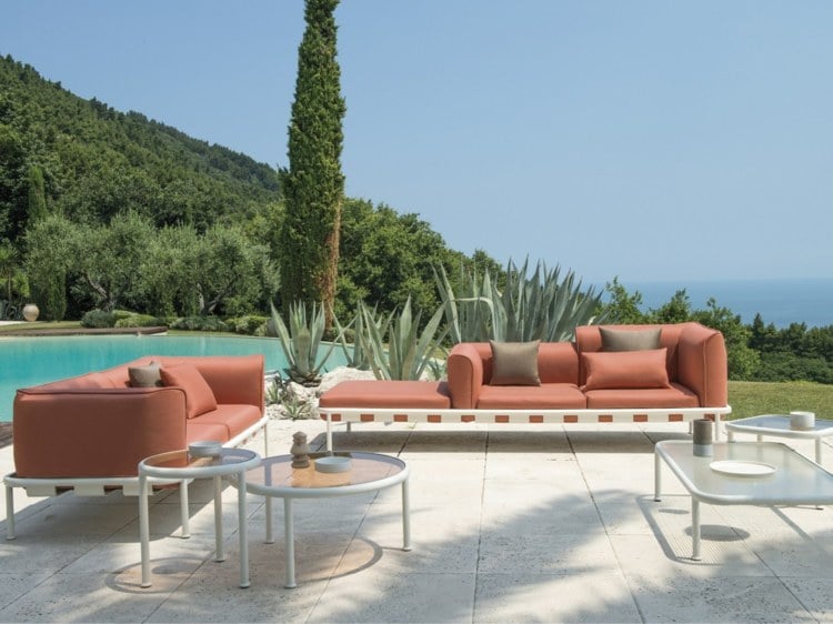 design gartenmöbel dock-couch-modular-orange-koralle-farbe-modern