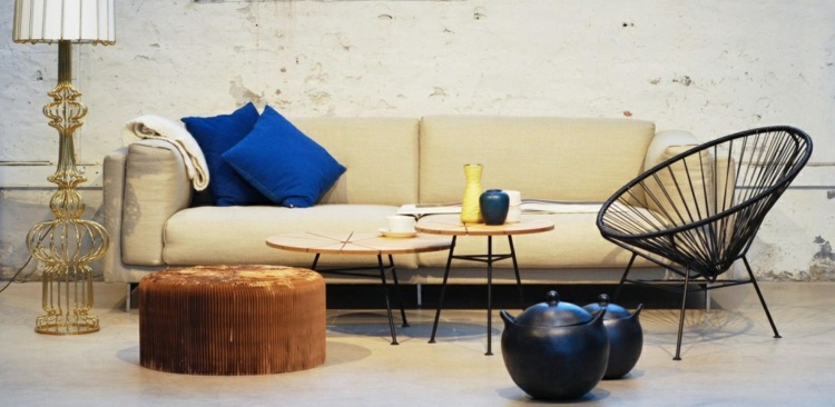 designer-stuhl-couch-kombinieren-hocker-braun-textil-dekorationen