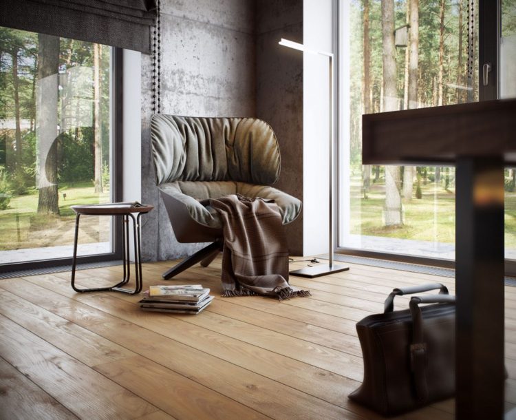 dielenboden-betonwa%cc%88nde-sessel-komfort-modern-panoramafenster-leseecke