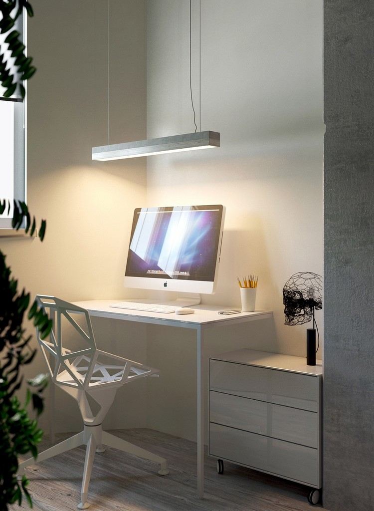 kleine-wohnungen-einrichten-kleines-arbeitszimmer-praktische-einrichtung-haengelampe