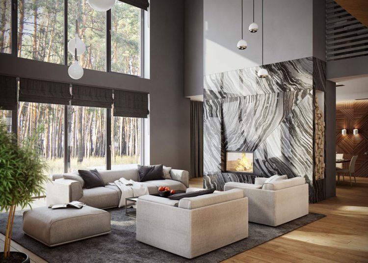 raumteiler-glasbausteinen-wohnzimmer-sessel-couch-wandverkleidung-schwarzer-marmor