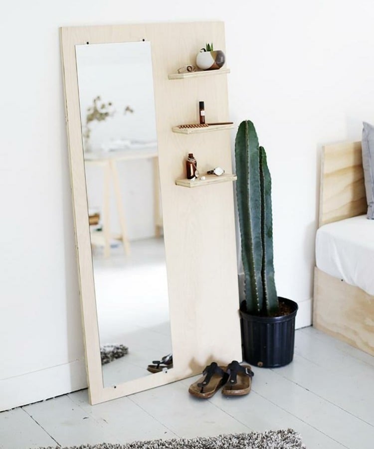 sperrholz-basteln-schlafzimmer-möbel-spiegel-regal