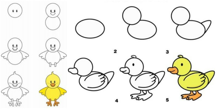 Zeichnen Lernen Mit Anleitungen Für Kinder Witzige Figuren Motive