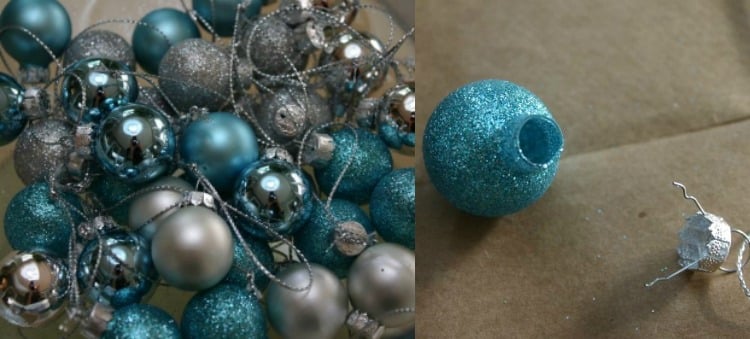 adventskranz-kugeln-selber-machen-weihnachtskugel-blau-silber-glitzer