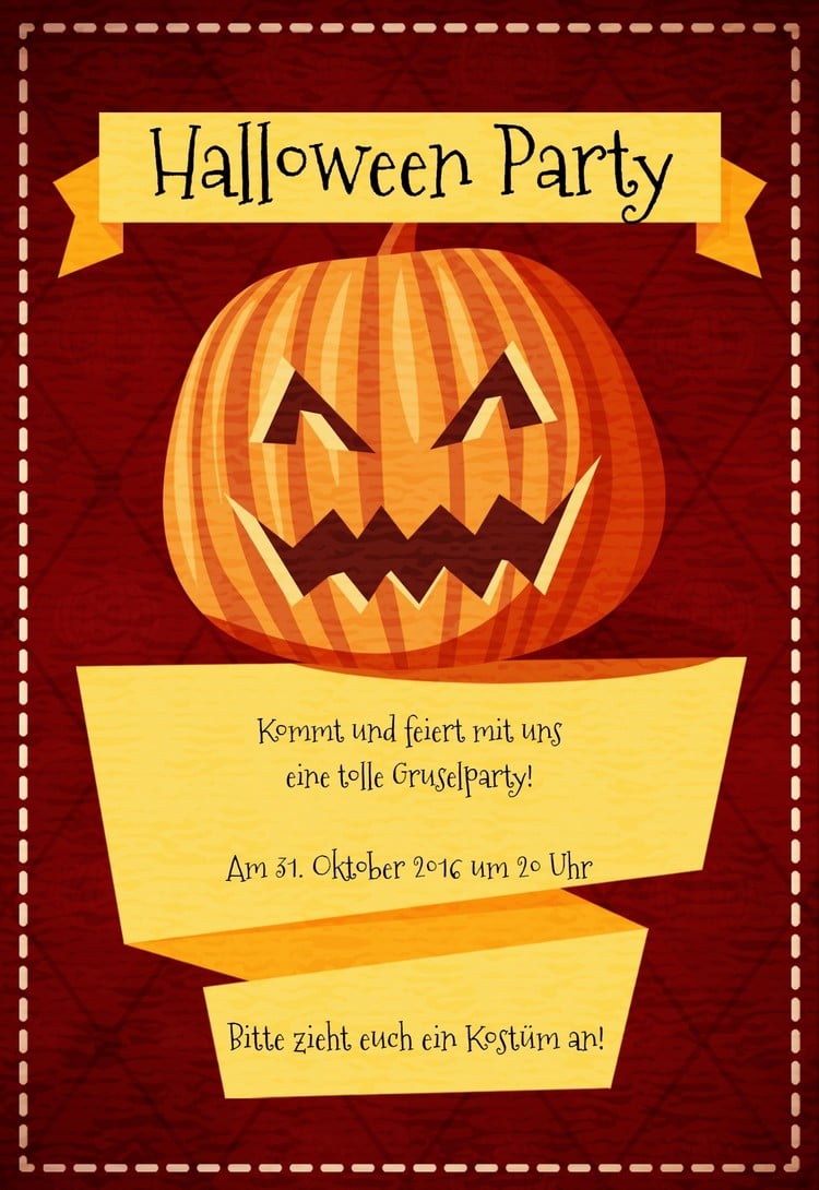 39+ Kurze halloween sprueche , Halloween Einladung Ideen Einladungskarten basteln für eine Gruselparty