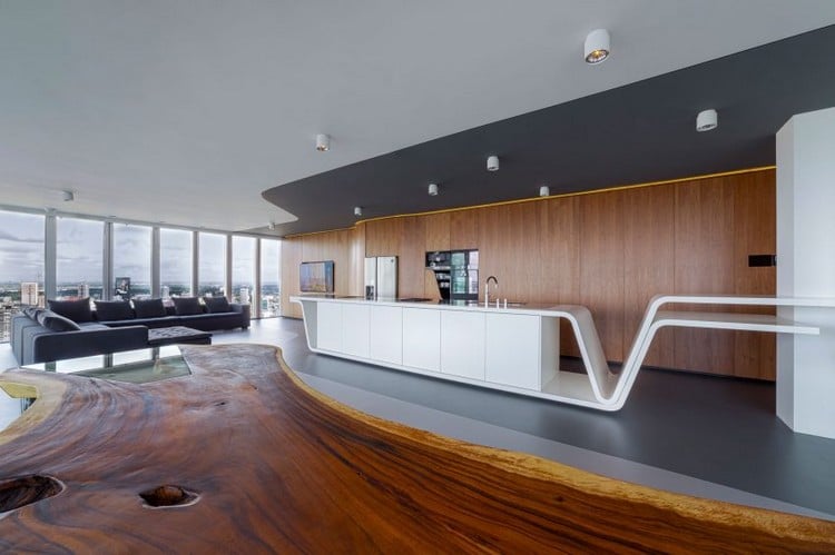 Modern wohnen interieur-neutrale-farben-braun-weiß-grau-kombinieren