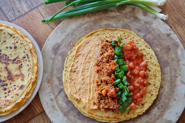 steinzeit diät rezepte tortilla-rezept-füllung-gemüse-lecker-familie-essen