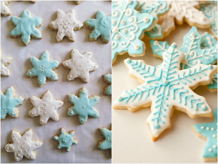 zuckerguss-selber-machen-weihnachtsplätzchen-verzieren-blau-weiß-zuckerperlen