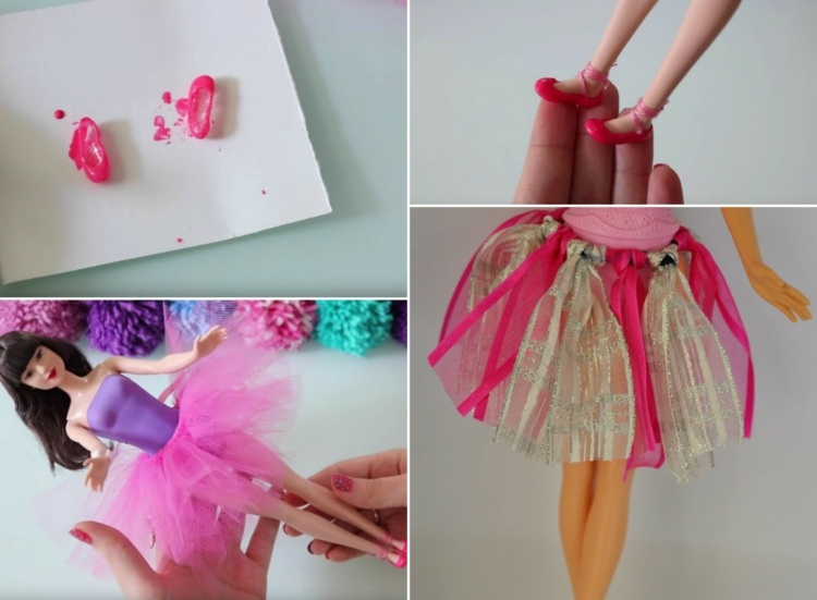 barbie-kleidung-nagellack-schuhe-färben-tutu-selber-machen