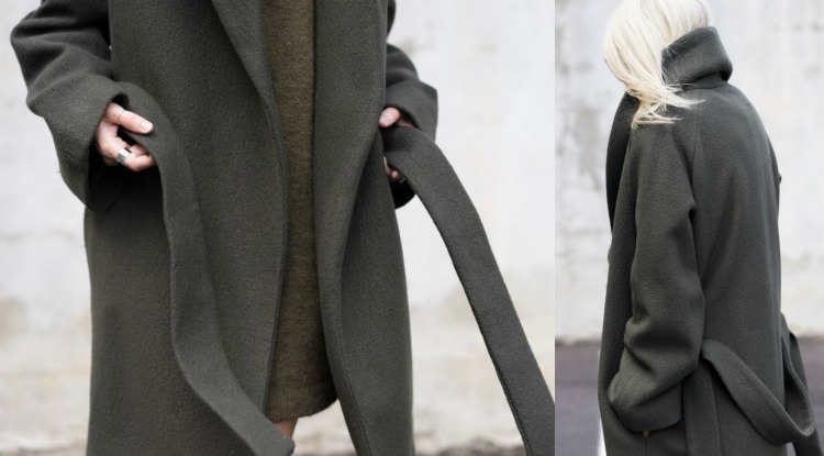 Damen Mantel -trend-wrap-coat-oversize-gürtel