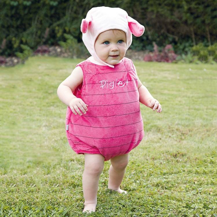 fasching-baby-ideen-niedlich-verkleidung-piggy-schweinchen-rosa