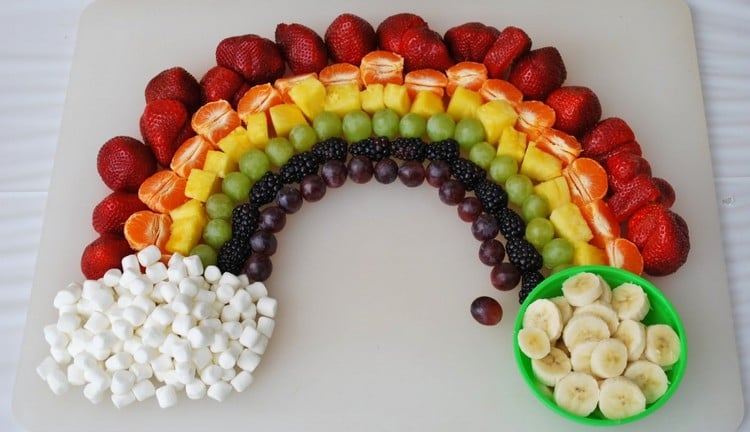 fingerfood-kindergeburtstag-süß-einfach-gesund-bunt-regenbogen-obst
