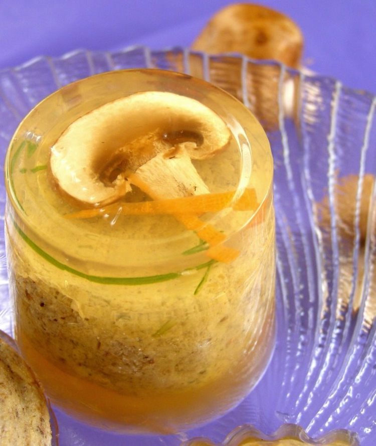 geliermittel-agar-agar-sülze-aspik-vegan-gemüse-brühe-karotten-champignons-schale-essig