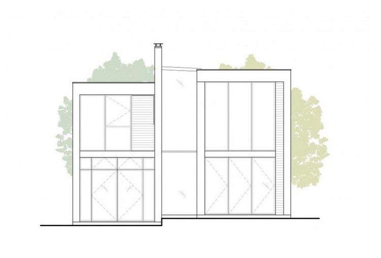 moderne-hausfassade-architektur-aufriss-hintere-fassade
