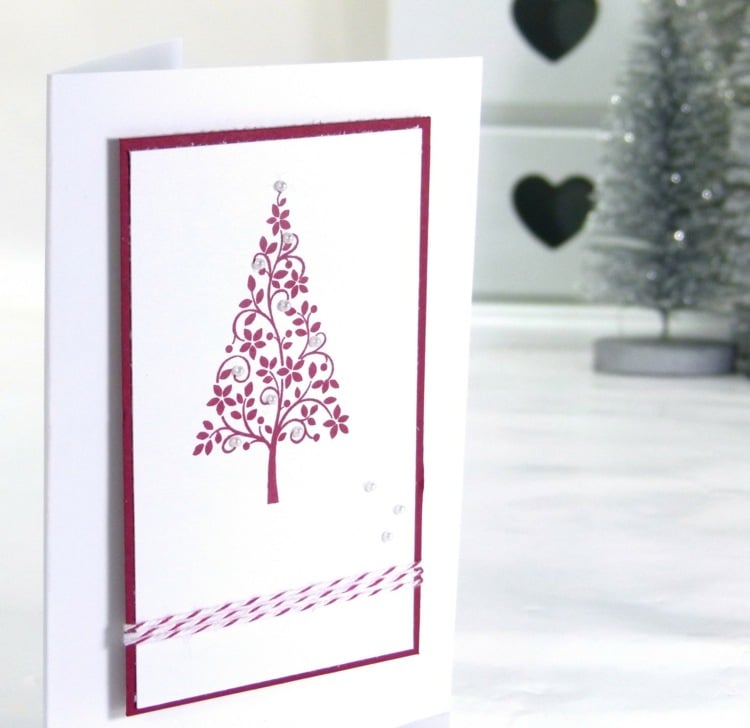 stampin up zu weihnachten tannenbaum-rot-weiß-papier-motive-weihnachtlich