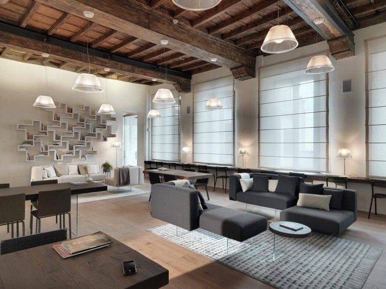 Moderne Musterwohnung italienisches-innendesign-wohnbereich-einrichtung