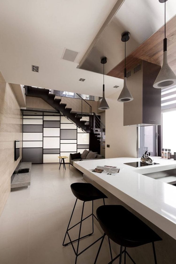 pendelleuchte-esszimmer-modern-beton-interior-neutrale-farben-grau