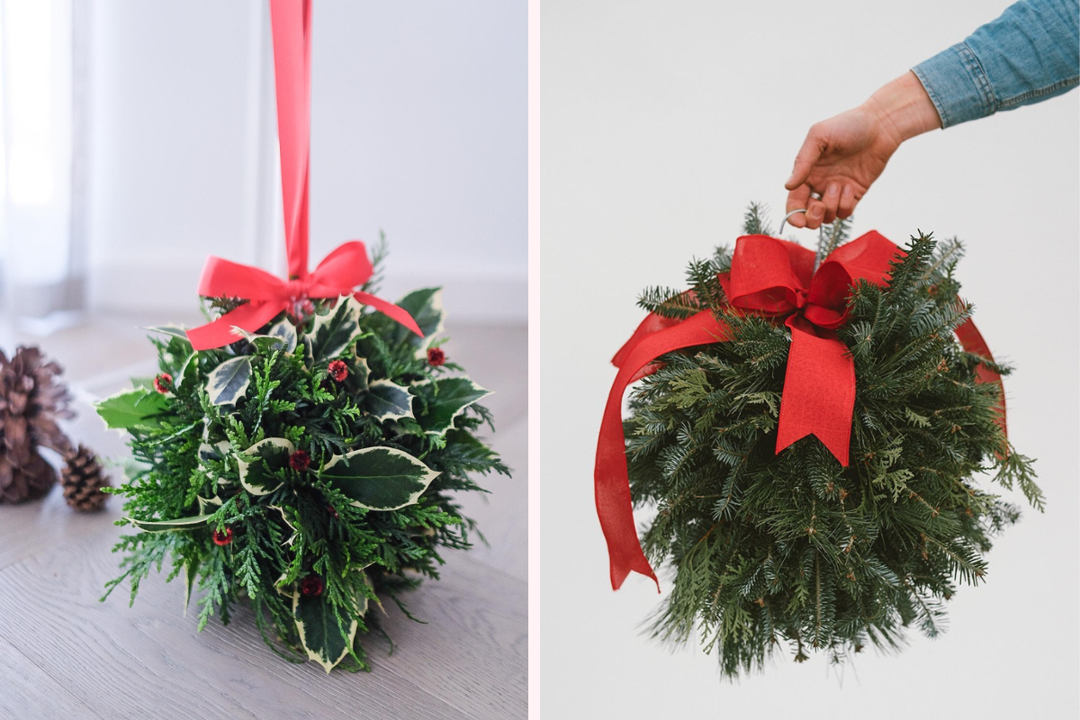 weihnachtsdeko selber machen – kissing ball als alternative zum türkranz