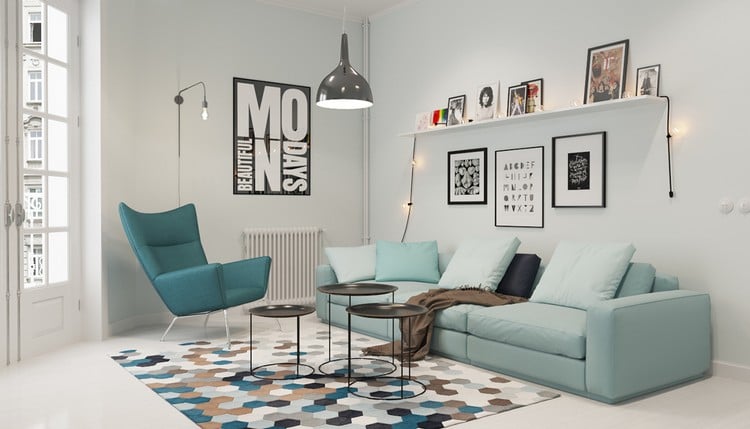 einrichtungsbeispiele-wohnzimmer-skandinavisch-einrichten-mintgrün-sofa