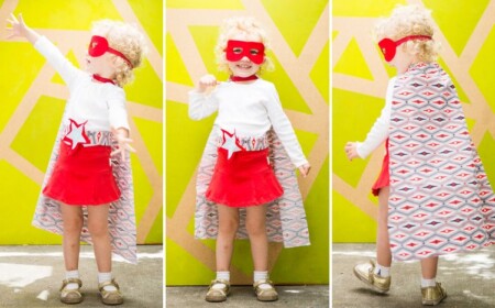 faschingskostüme-kleinkinder-mädchen-supergirl-kostüm