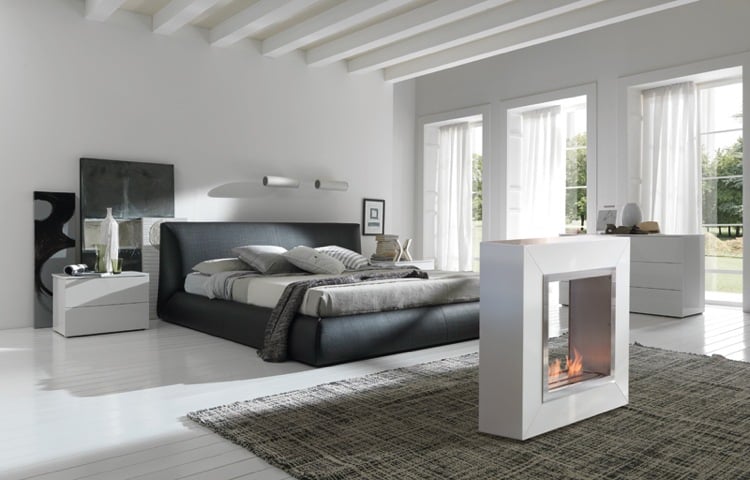 kamin-ohne-schornstein-modern-design-quadrat-schlafzimmer