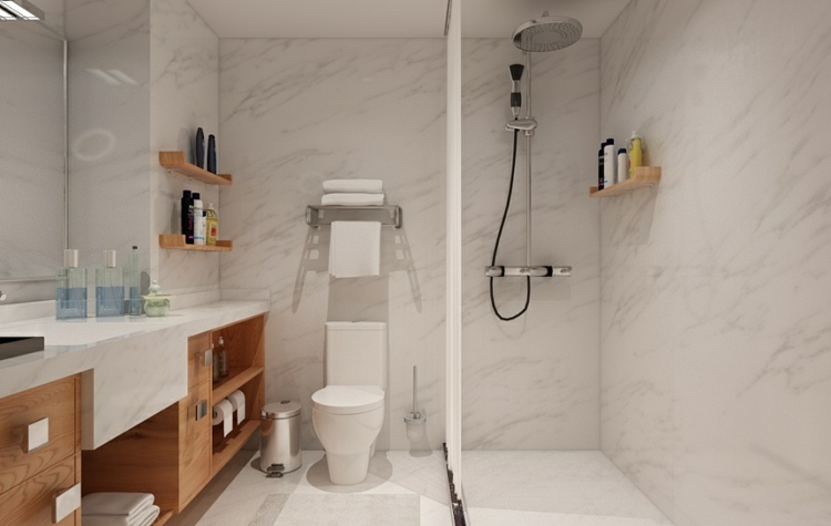 minimalistisch-wohnen-offene-dusche-regenduschkopf-toilette