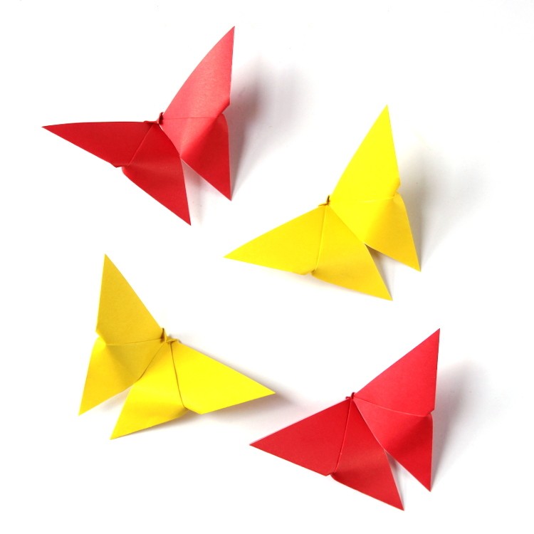 origami-ostern-frühling-schmetterlinge-falten-bunt