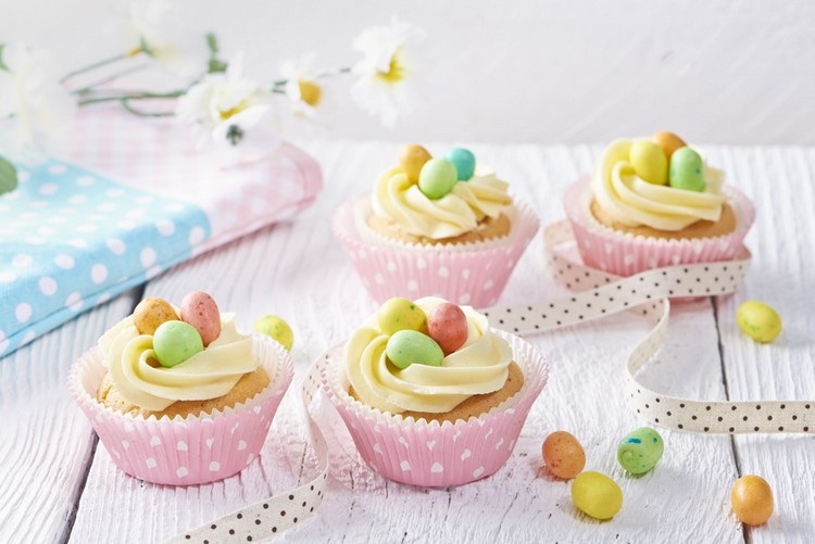 Ostern backen mit Kindern cupcakes-rezept-deko-ideen