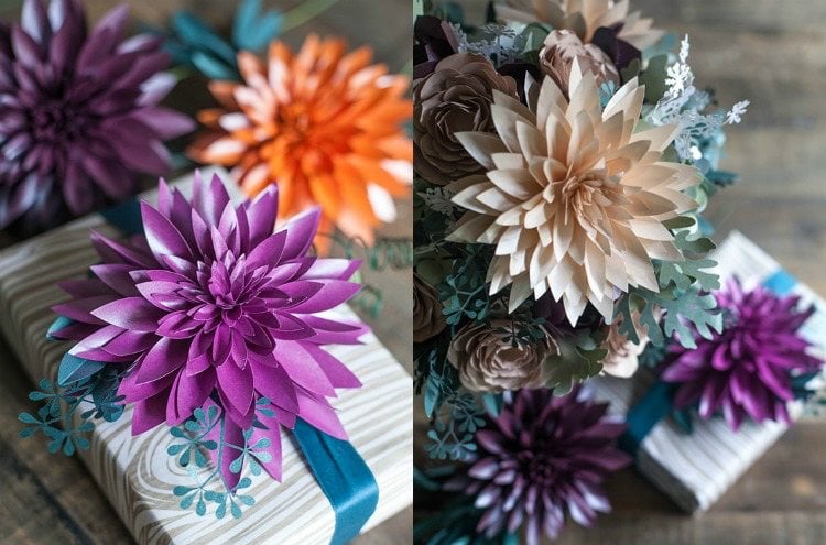 papierblumen-basteln-dahlie-glanzpapier-geschenk-dekoration