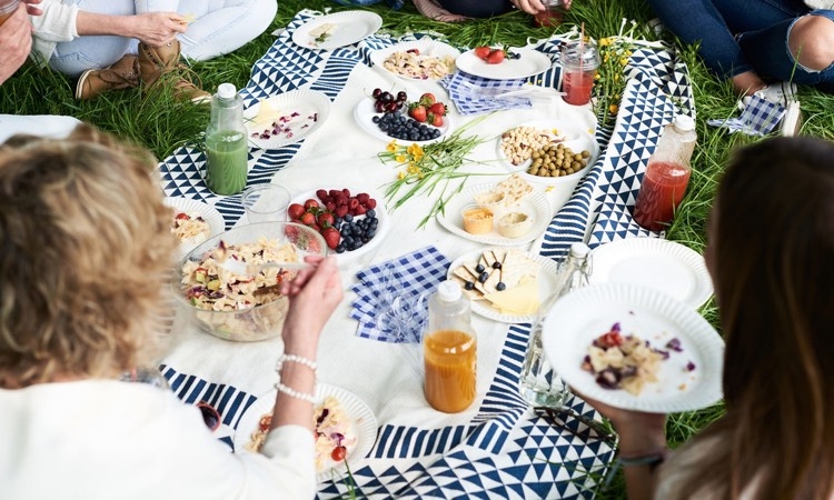 picknick-fingerfood-ideen-freunde-nudelsalat-obst-dips-oliven