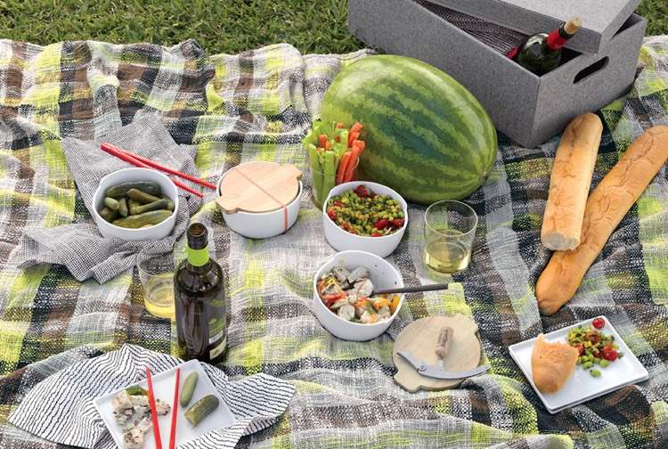 picknick-rezepte-heiße-tage-sommer-leicht-wassermelone-gemüsesticks-hähnchen