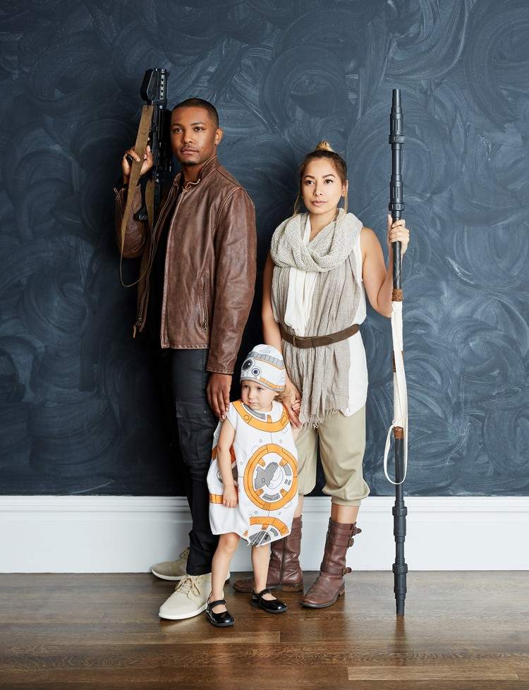 Star Wars Kostüme familie-frau-mann-kind-selber-machen